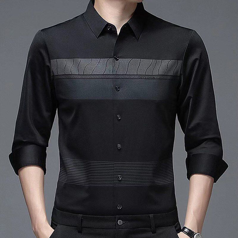 Carpino 2-813 fall new male long-sleeved elastic shirt upscale business No-mark shirt to beat