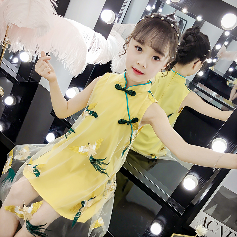 Girl Ocean Dress Summer Dress 2022 New Hanfu Foreign Flag Dresses Dress CUHK Child Summer Girl Princess Dress