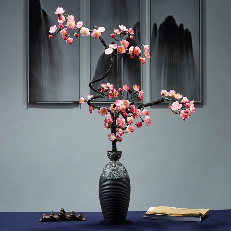 Mới của Trung Quốc kiểu Zen giống như bình cổ điển Mô phỏng Hoa mận Mùa đông Bộ hoa giả Trang trí nhà cửa Trang trí khách sạn Khuyến mãi - Hoa nhân tạo / Cây / Trái cây