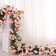 Simulated rattan plastic rose vine decoration fake flowers wedding air conditioning pipes wrap around to cover vine ceiling wall hanging