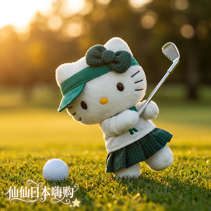 Japanese Authentic Golf Hello Kt Bag Pendant 10cm Plush Doll Keychain Valentine's Day Gift