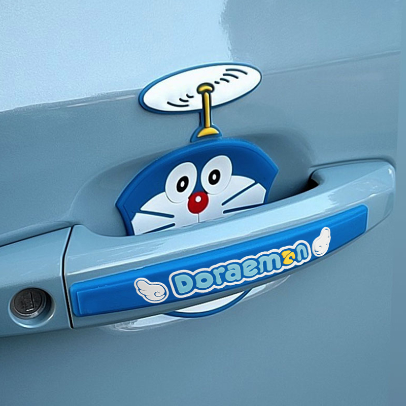 Wuling Hongguang MINIEV Macaron door bowl stickers Rearview mirror anti-collision strip door anti-collision strip threshold cartoon decoration