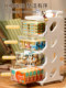 Trolley Storage Rack, Multi-Layer Snack Storage Rack, Floor-Standing, Movable, Living Room Snack Cart, Dormitory Miscellaneous Storage Box