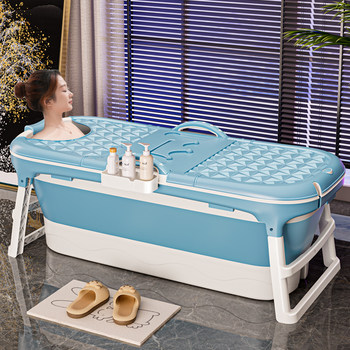Foldable Bathtub for Adults, Full-Body Adult Bath, Large Thickened Bathtub, Household Bathing, Children's Bathtub