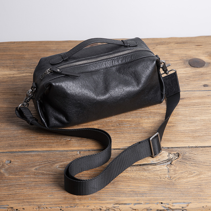 New men's genuine leather single shoulder bag slanted satchel head layer cow leather casual carry-on bag Tide Large-capacity Backpack-Taobao