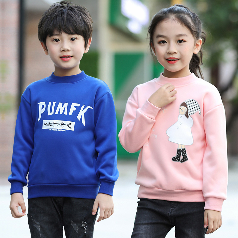 男童卫衣2019新款加绒保暖中小童小孩子秋冬款上衣儿童秋季女童装