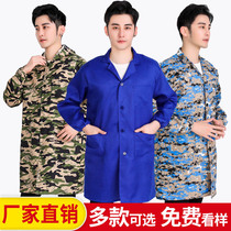 Overalls blue coats plus size mens and womens warehousing logistics handling dust-proof protective camouflage clothing custom printed logo