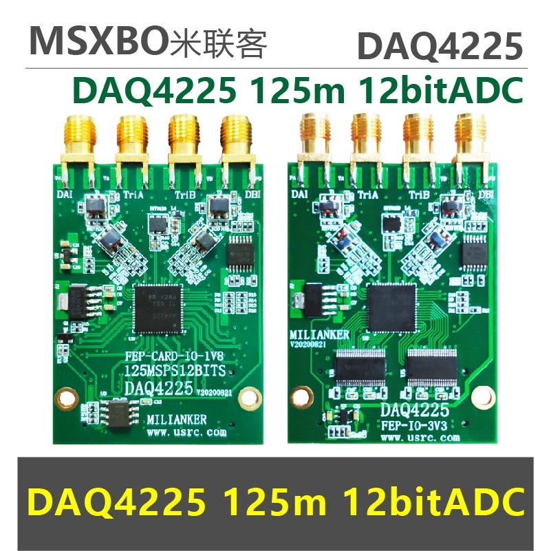 Milianke FEP module] DAQ4225 2 channel 125M 12bitADC 1V8