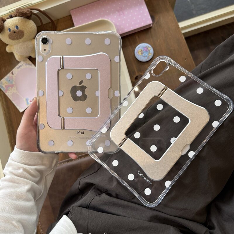 Transparent Polka Dot Airbag Stand Case Suitable for Tablet Protective Cases iPad Air5 2022 Protective Case iPad Mini 7 2024 Simple Model 8.3inch iPad Pro2024 11inch Transparent Polka Dot Airbag Stand Case Suitable for Tablet Protective Cases iPad Air5 2022 Protective Case iPad Mini 7 2024 Simple Model 8.3inch iPad Pro2024 11inch