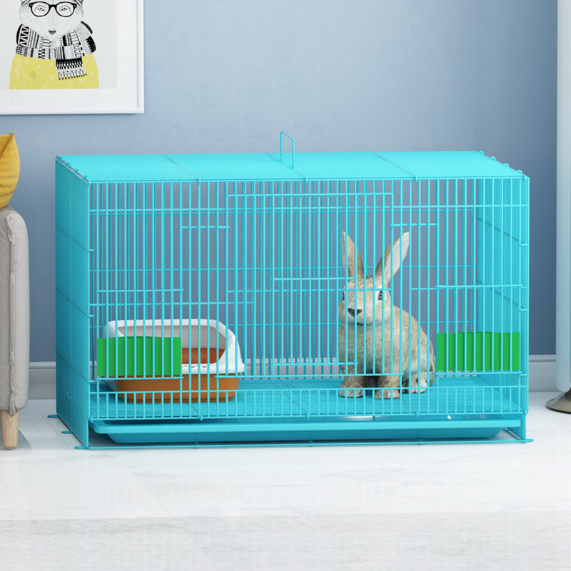 Rabbit cage extra-large rabbit cage Dutch pig guinea pig cage automatic dung cleaning warehouse pet rabbit Nest House indoor household