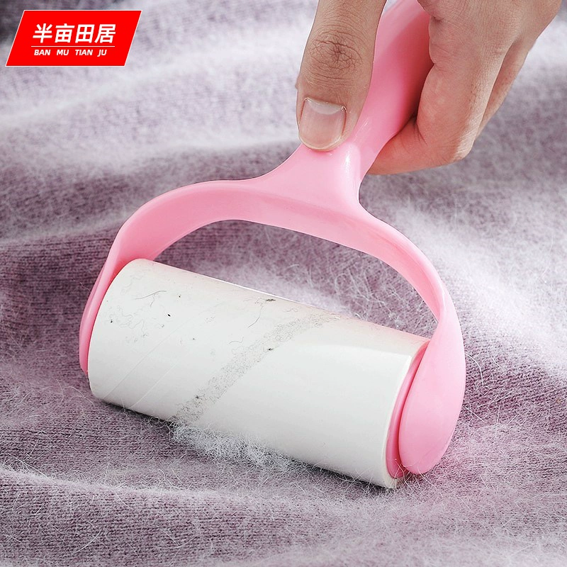 Giấy dính quần áo giấy tẩy lông loại bỏ bụi bẩn máy dính tóc con lăn di động lăn quần áo loại bỏ băng áo len - Hệ thống giá giặt