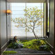 Artificial Island Spring Flower Fake Tree Window Display Decoration Simple Large Fake Tree Plant Chinese Style Tea Room