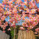 Simulated Begonia Flower Tree Decoration, Artificial Pear Tree, Artificial Apple Tree, Indoor Dining Area, Shopping Mall Micro-Landscape Soft Decoration