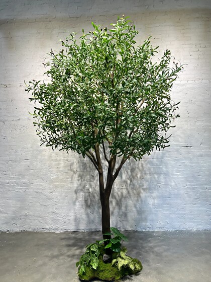 High-End Simulated Olive Tree Display Window Floor-Standing Artificial Tree Decoration Large-Scale Realistic Green Plant Indoor and Outdoor Landscape Decoration