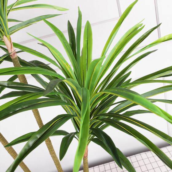 Nordic Large-Scale Artificial Dragon Blood Tree Green Plant Fake Tree Potted Plant Floor Plant Millennium Wood Living Room Decoration