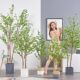 Potted Bellflower Plant Japanese Camellia Tree Plant Nordic Style Plant Decoration for Living Room Large Artificial Green Plant