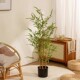 Artificial Bamboo Decoration for Landscaping, Fake Bamboo, Artificial Plant Potted Plants, Indoor Zen-Style Green Plants, Bamboo Partition Wall