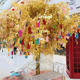 New Year's Day Golden Banyan Tree Artificial Plant Wishing Tree Spring Festival Mall Hotel Decoration Golden Banyan Tree Decoration