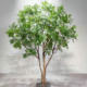 Simulated Green Plant Decoration, Simulated Painted Wood Tree, Indoor Potted Plant, Fake Tree Ornament, Large Simulated Tree, Floor-Standing Fake Plant