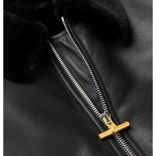 [Classic] Dunhill/Dunhill Мужская универсальная шерстяная кожаная куртка Nap/Net-A-Porter