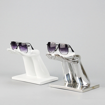 Temujintang electroplated sci-fi silver personalized creative live broadcast display decorative props ornaments sunglasses display stand