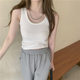 Camisole sports vest for women 2023 new solid color Korean style inner bottoming top outer wear trendy spring and summer I-shaped