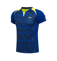 Li Ning badminton provincial team sponsored Fu Haifeng quick-drying short-sleeved sports T-shirt competition top AAYM025-1-2-3