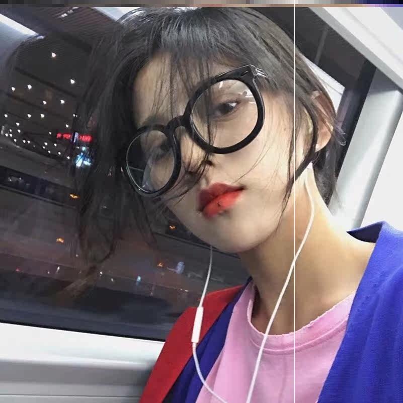 Flat light blue light radiation protection large frame glasses transparent black frame fashion men and women with degrees comfort men's frames eye protection