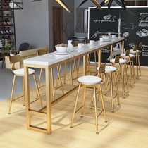 Wrought iron American solid wood bar table against the wall bar chair home table bar bar table cafe bar table