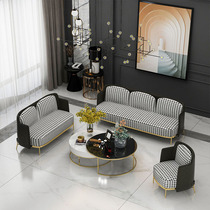 Office sofa coffee table combination set simple modern business Beauty Salon reception room three people Leisure reception area