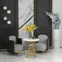 Light luxury sales office talks table and chair combination beauty salon business club hotel reception area small round table