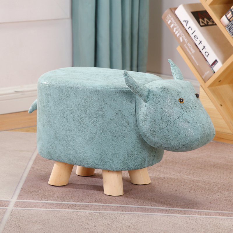 creative children animal modeling elephant changing shoes cute calf stool household cartoon solid wood bench net red lazy man