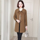 New high-end double-sided zero cashmere coat women's mid-length Korean woolen woolen coat small mother's coat autumn and winter