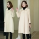 Áo len Albaka 2018 mới cho nữ áo len hai mặt bằng len không cổ cashmere cổ áo dài - Accentuated eo áo áo khoác dạ trung niên