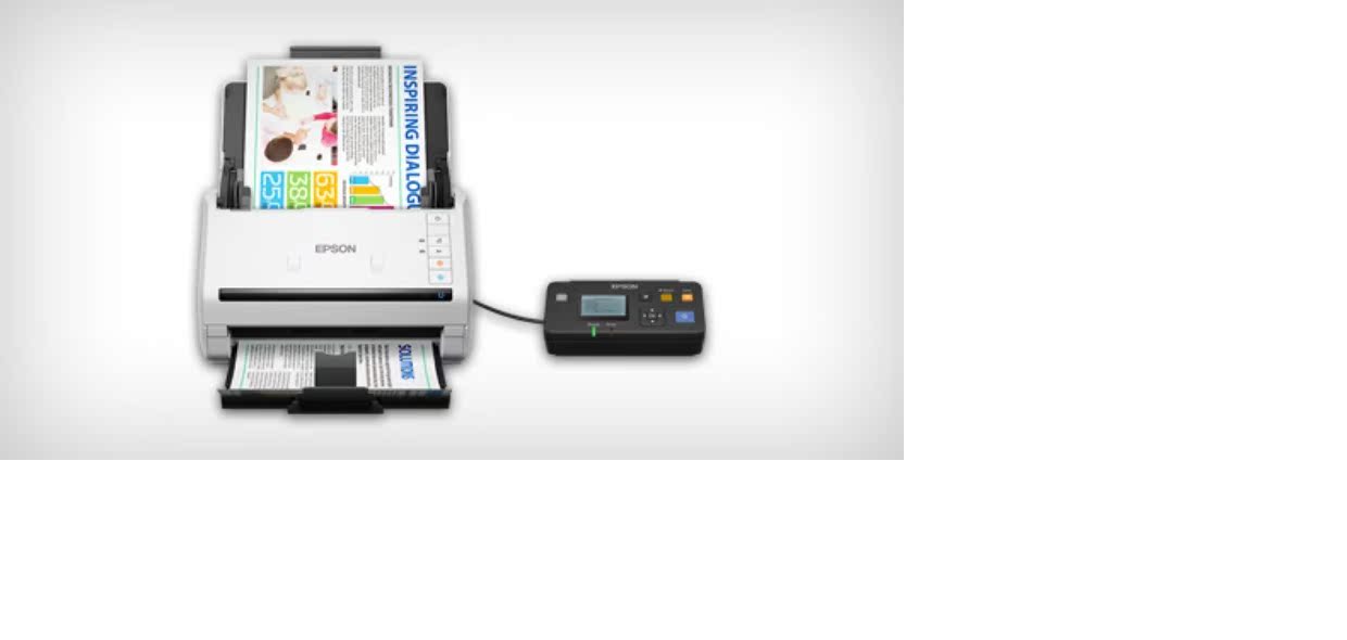 Epson Epson DS-770 Máy trạm Màu A4 Tài liệu HD Máy quét Tài liệu Văn phòng Tự động Nạp nền tảng quét hai mặt tốc độ cao - Máy quét
