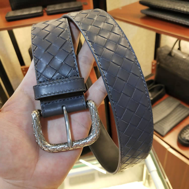 BV WHQN MAQH belts for men and women youth head layer cowhide hand-knit hand-knit belt leather trouser belt