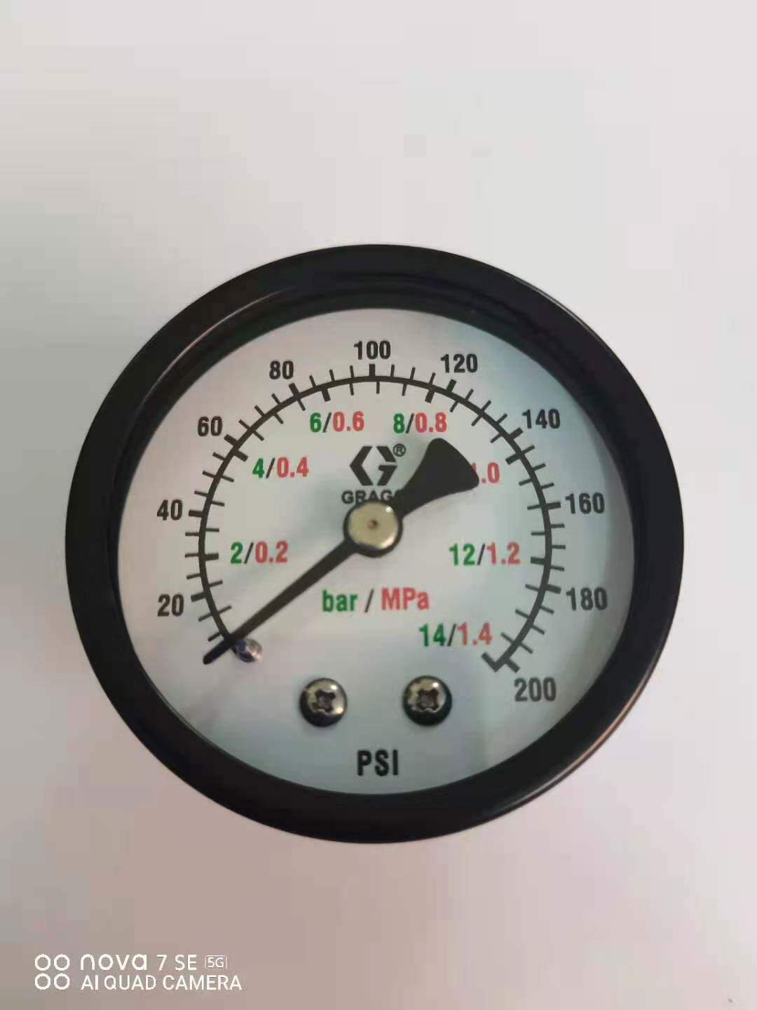 101689 Solid Rake Light Black Paint Paint High Viscosity Fluid Spray Coating Machine Glue Pump Axial Air Pressure Meter