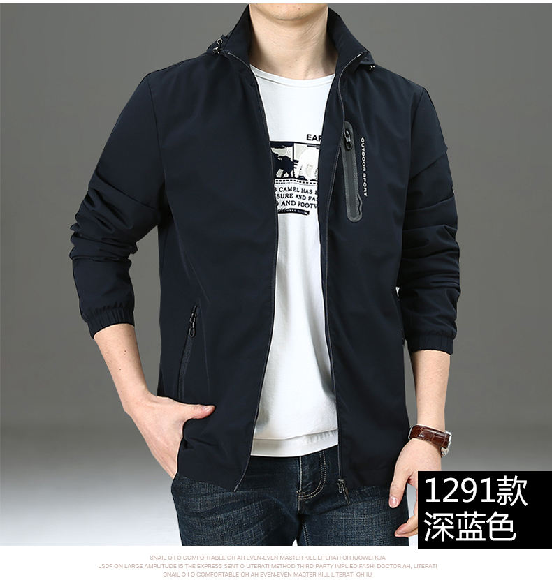 Jeep Shield Coat Male 2019 Mùa xuân và mùa thu Mới Casual Kích thước lớn Áo khoác lửng nam trùm đầu ngoài trời Charge Top - Áo khoác đôi áo khoác nam đẹp