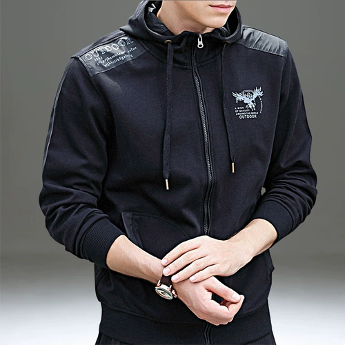 Осенний балахон с молнией для отдыха, трендовая рубашка, толстовка с капюшоном, кардиган, осенняя куртка