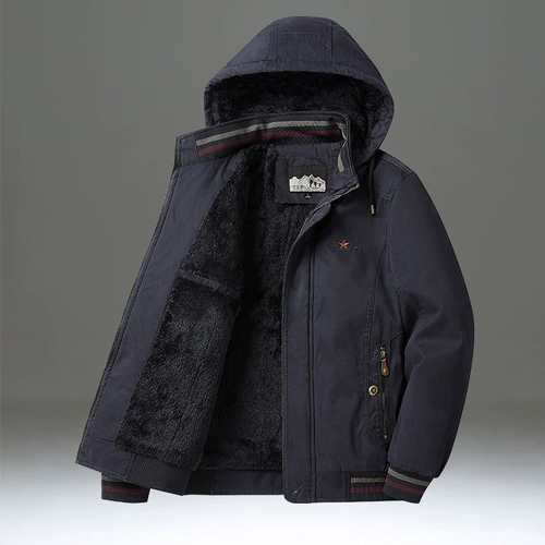 Зимний утепленный пуховик для мальчиков, хлопковая куртка, большой размер, свободный крой