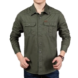 Демисезонный хлопковый лонгслив, весенняя рабочая утепленная рубашка для отдыха, свободный крой