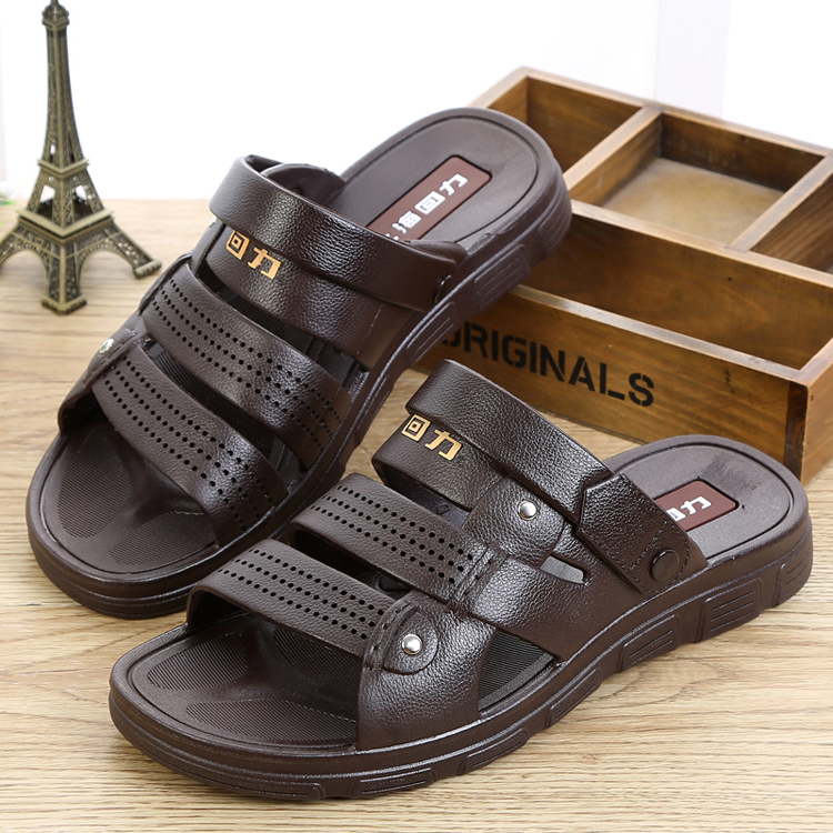 Pull back sandals and slippers men's fashion new anti-slip indoor home bathroom massage summer dual-use sandals 3657