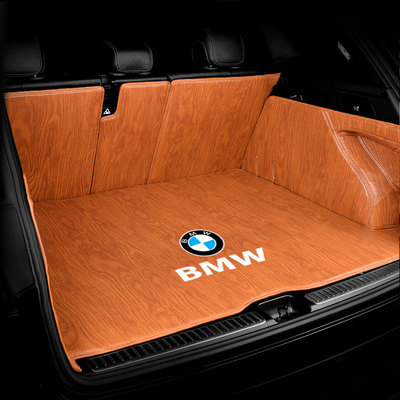 21 BMW X3X1X2X5X7X6 fully enclosed trunk mat wood grain 3 series 325LI530LI7 tail mat