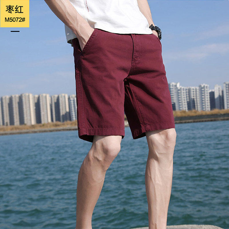 Summer Thin Pure Cotton Five-Point Shorts for Men, Korean Style Slim-Fit Shorts, All-Cotton Breathable Mid-Length Pants, Men's Workwear Pants, Trendy and Stylish