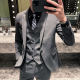 New men's suit three-piece spring and autumn Korean style slim-fitting high-end groom's dress casual suit host