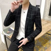 2021 new western suit mens casual Korean version small suit youth handsome suit with spring and autumn single blouse trend jacket