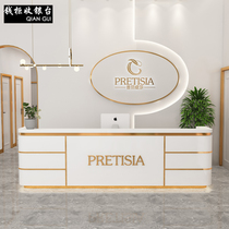 Cashier Simple modern light luxury beauty salon Clothing store Bar counter Imitation marble counter Company reception desk