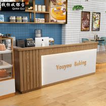 Simple modern milk tea shop bar bar clothing shop Water bar beverage shop cashier New Chinese creative front desk Reception desk