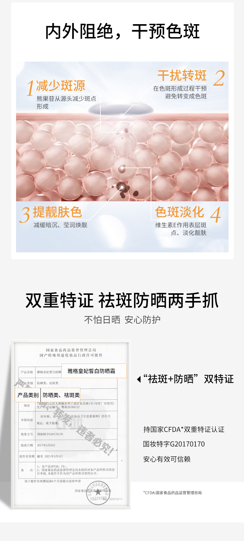 CCA小金管 美白防晒乳 2瓶 图5