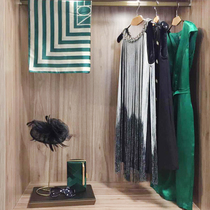 Modern template room wardrobe clothes and ladies clothes combined decoration fitting clothes wardrobe display